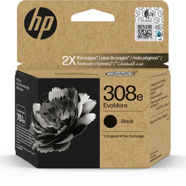 HP Tintenpatrone 308e schwarz 7FP22UE Envy 6122e/6520e 320 Seiten