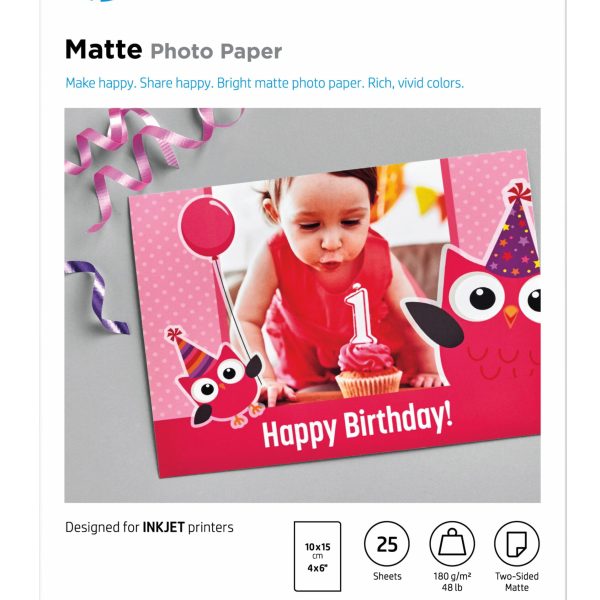 HP HP Matte Photo Paper 10x15cm 7HF70A InkJet, 180g 25 Blatt
