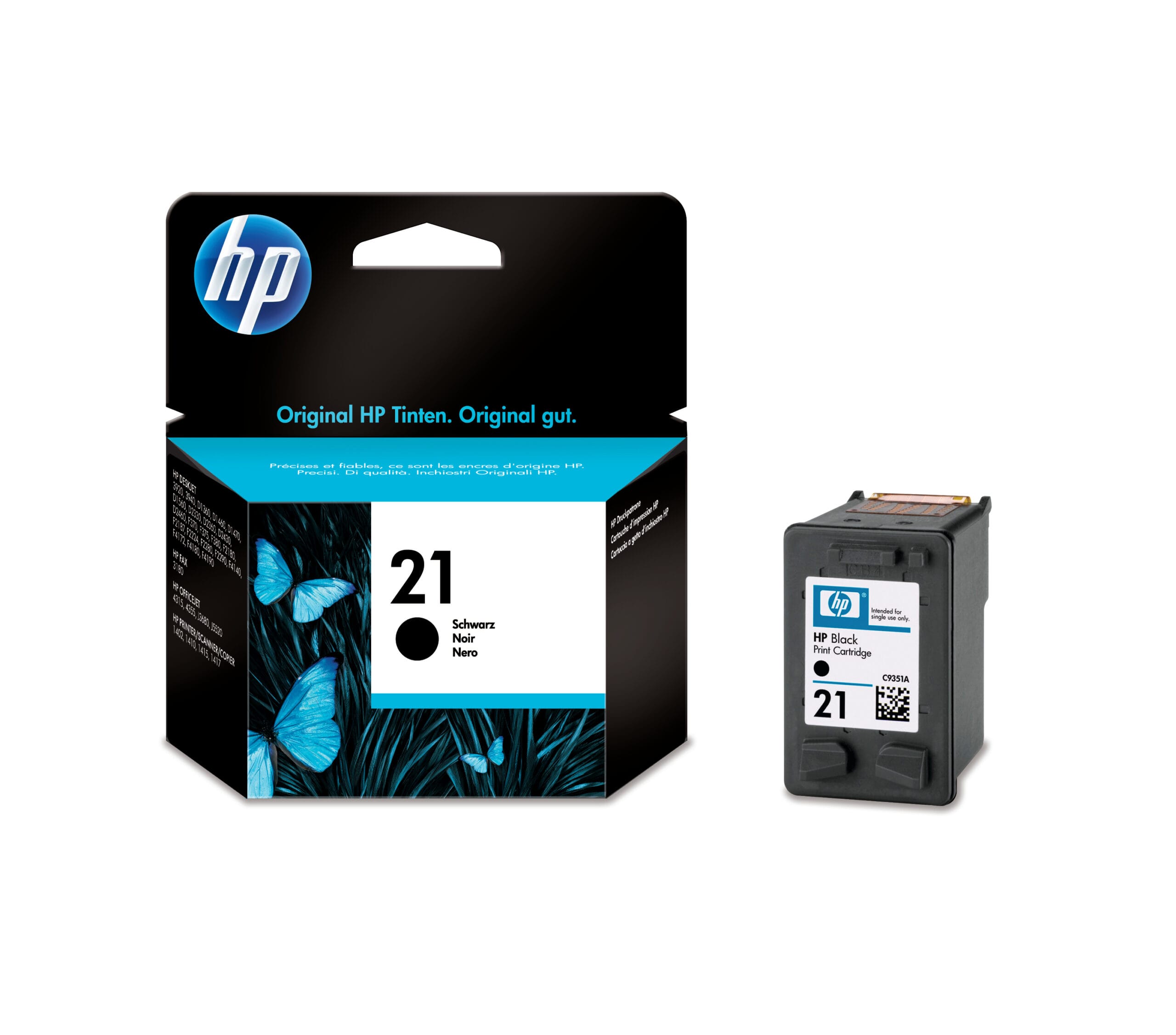 HP-C9351AE-0884962780749 HP Tintenpatrone 21 schwarz C9351AE PSC 1410 190 Seiten – Hochwertig & günstig bei ShopDeca