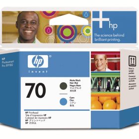 HP Druckkopf 70 matt-schwarz/cyan C9404A DesignJet Z2100
