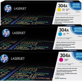 HP Toner Tri-Pack 304A CMY CF372AM Color LaserJet CP2025 2800 S.