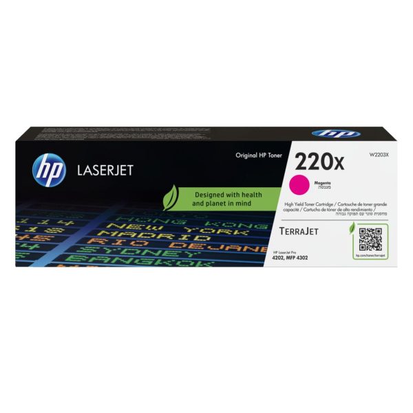HP Toner-Modul 220X magenta W2203X CLJ Pro 4202/MFP 4302 5500 S.