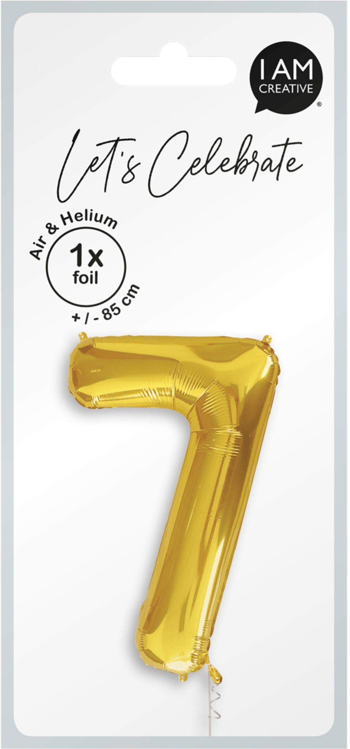 I-AM-CREATIVE-1000-1052-7611983246786 I AM CREATIVE Folienballon Zahl 7 85cm 1000-1052 gold – Hochwertig & günstig bei ShopDeca