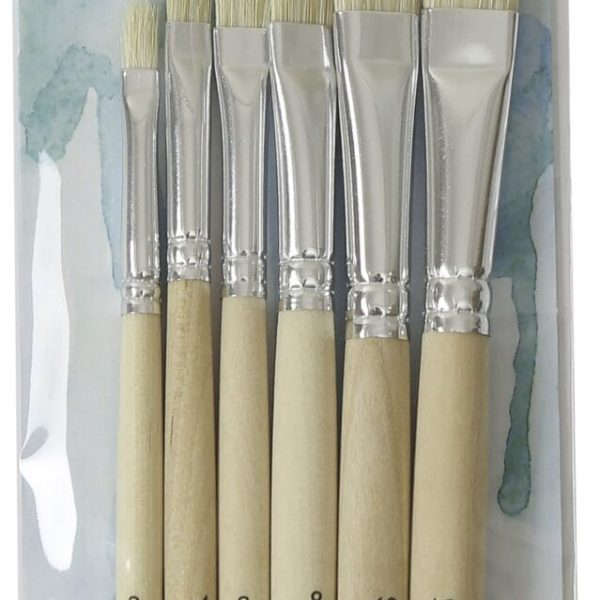 I AM CREATIVE Marein Borstenpinsel 1011.22 flach, 6er Set