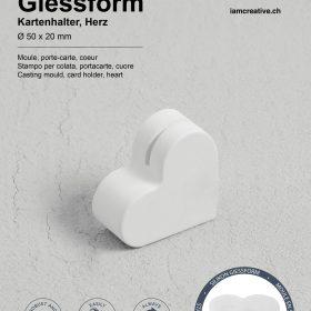 I AM CREATIVE Silikon Giessform 1704.24 Kartenhalter Herz