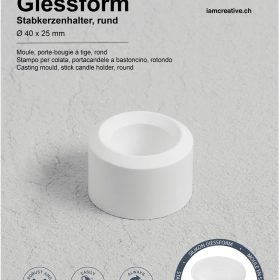 I AM CREATIVE Silikon Giessform 1704.26 Kerzenhalter rund