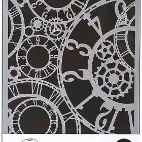 I AM CREATIVE Schablone 2000.37 A5, Uhrwerk