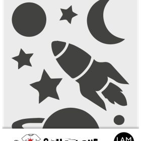 I AM CREATIVE Schablone 2000.66 Kids A5, Weltraum