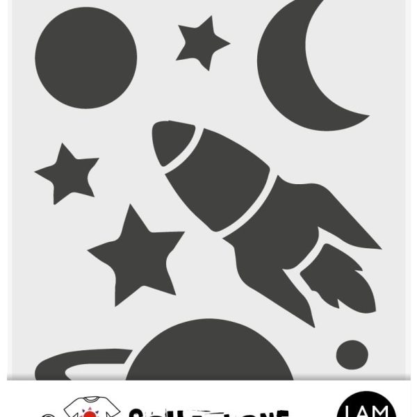 I AM CREATIVE Schablone 2000.66 Kids A5, Weltraum