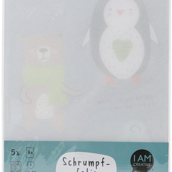 I AM CREATIVE Shrinkfolie A4 4010.47 gefrostet, 5 Blatt