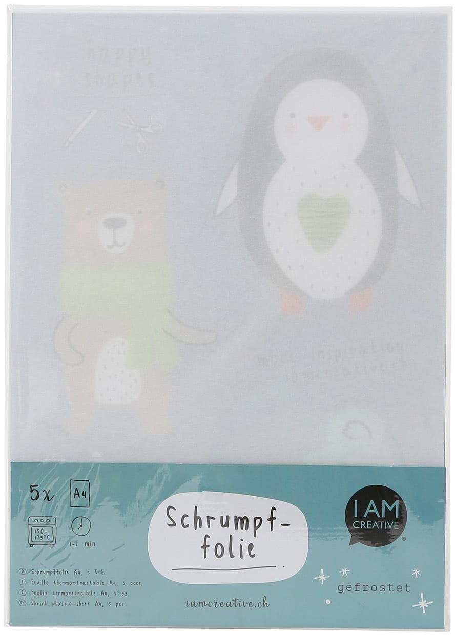 I-AM-CREATIVE-4010.47-7611983194353 I AM CREATIVE Shrinkfolie A4 4010.47 gefrostet, 5 Blatt – Hochwertig & günstig bei ShopDeca