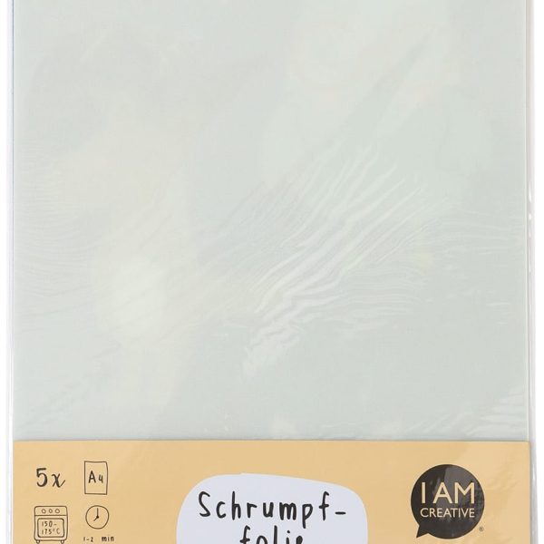 I AM CREATIVE Shrinkfolie A4 4010.49 glow in the dark, 5 Blatt