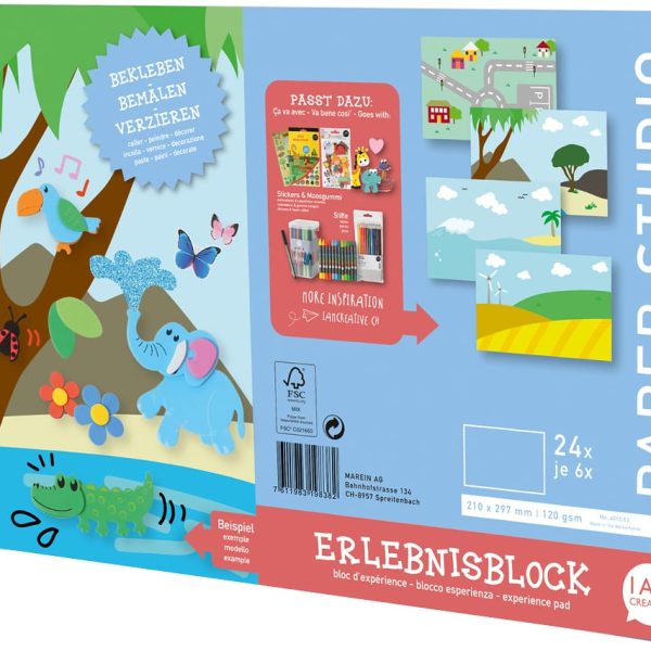 I AM CREATIVE Erlebnisblock Junge, A4 4010.53 24 Blatt