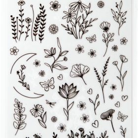 I AM CREATIVE Rub on Sticker A5 4010.58 Blumen
