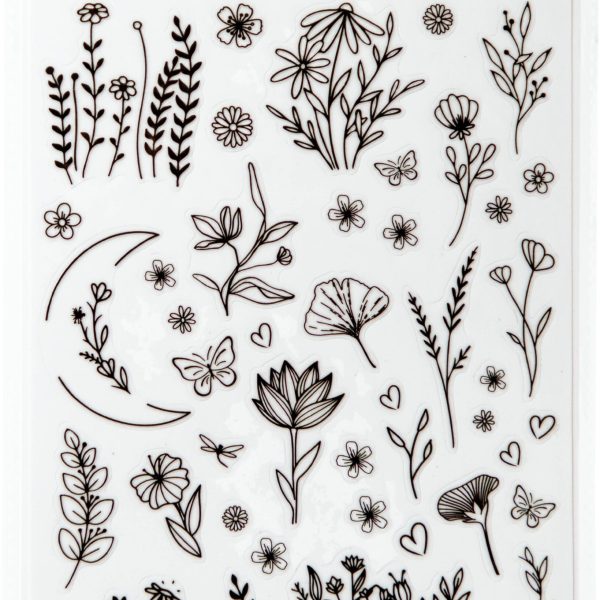 I AM CREATIVE Rub on Sticker A5 4010.58 Blumen