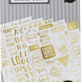 I AM CREATIVE Stickerbook 4087.474 Goldfolie klar, 5 Blatt