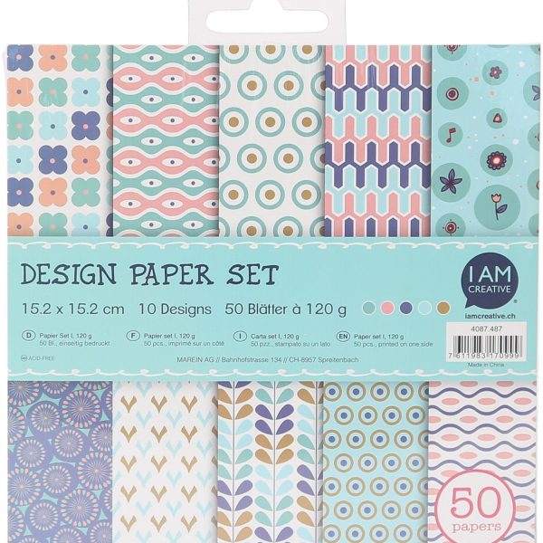 I AM CREATIVE Design Paper Set I 4087.487 50 Blatt, pastell