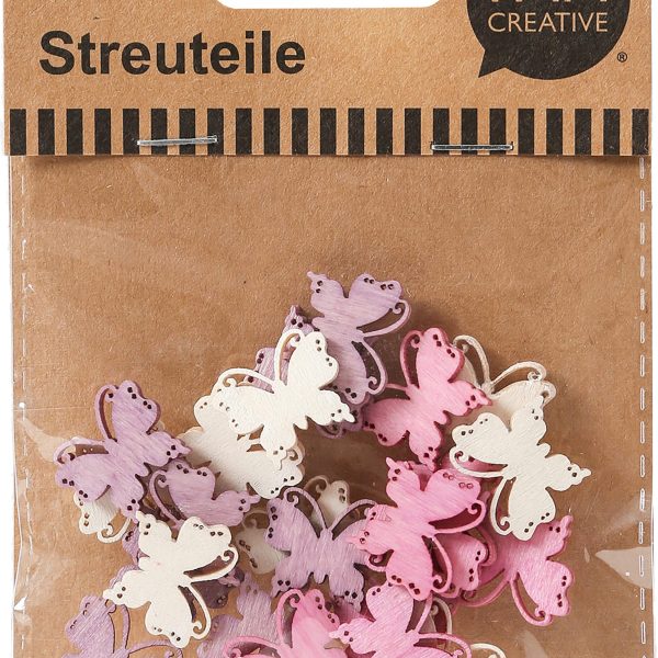 I AM CREATIVE Streuteile Schmetterling 4501.8 III, bunt, 24 Stk.