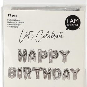 I AM CREATIVE Folienballon,Birthday 35cm 6010.91 silber