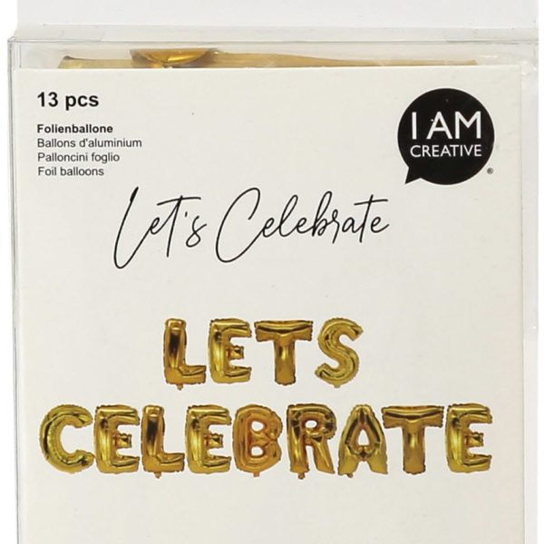 I AM CREATIVE Folienballon, Celebrate 35cm 6010.93 gold