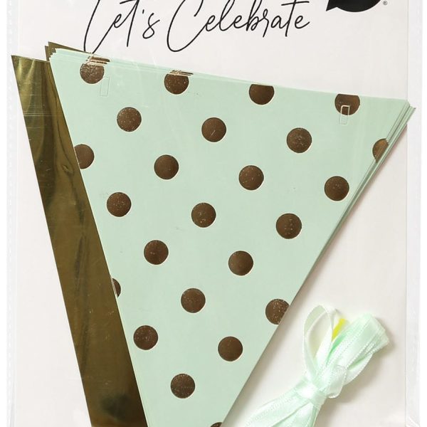 I AM CREATIVE Wimpelgirlande, 3.6m 6010.976 mint, gold