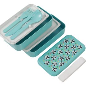 I-DRINK Lunchbox Pandastic ID7006 mit Trennwand und Besteck