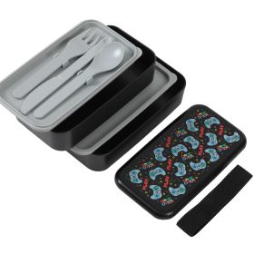 I-DRINK Lunchbox Let's play ID7009 mit Trennwand und Besteck