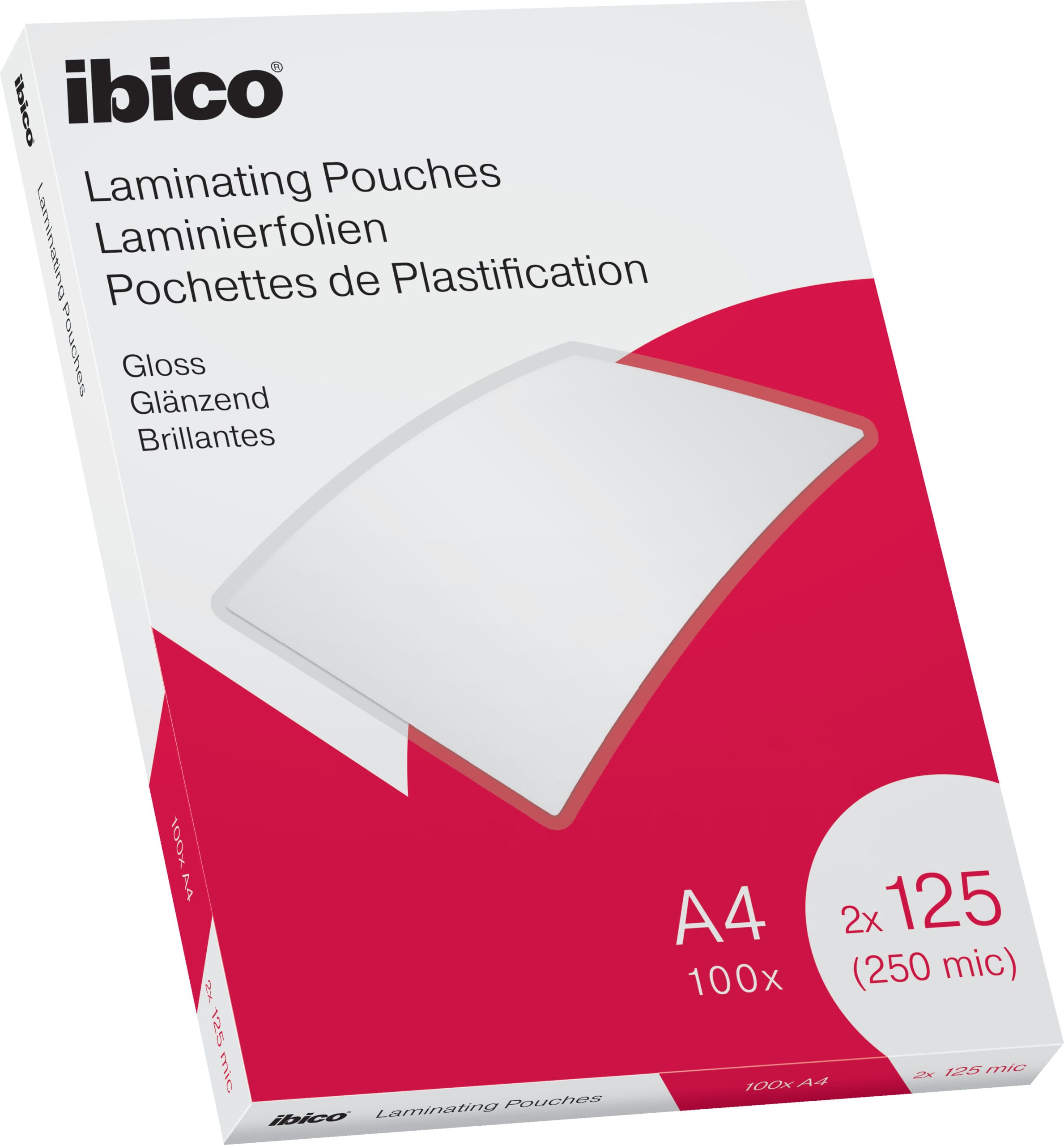 IBICO-627318-4049793065939 IBICO Laminiertasche A4 627318 glanz, 125my 100 Stk – Hochwertig & günstig bei ShopDeca