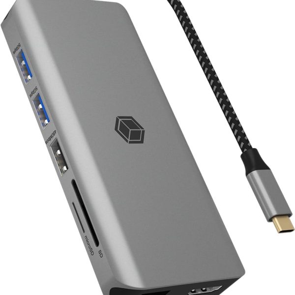 ICY BOX Mobile DockingStation IB-DK4061-CPD 2xHDMI,USB-C&A,GBit,PD 100W