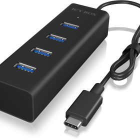 ICY BOX 4 Port Hub Type C USB 3.0 IB-HUB1409-C3 Aluminium black