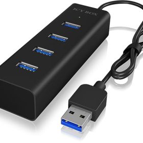 ICY BOX 4 Port Hub Type A USB 3.0 IB-HUB1409-U3 Aluminium black