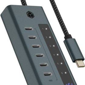 ICY BOX USB-C - 7-Port Hub IB-HUB1457-C31 6x 3.2 Gen2, 1x PD 20W