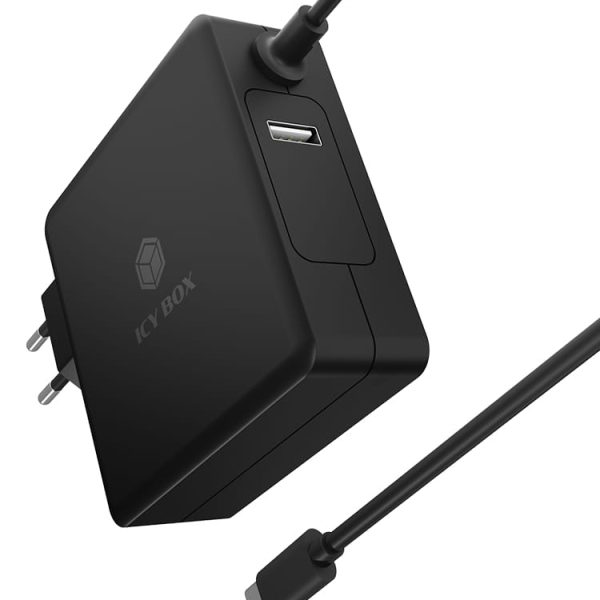 ICY BOX Wall charger for USB PD 3.0 IB-PS101-PD USB-C, USB-A Port, 90W