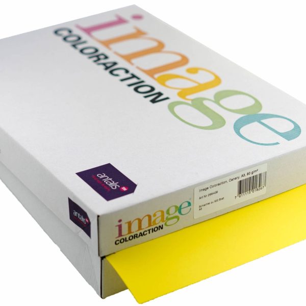 IMAGE COLORACTION Kopierpapier Canary A3 266406 80g, kanariengelb 500 Blatt