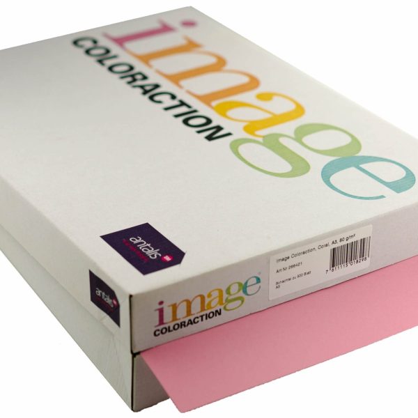 IMAGE COLORACTION Kopierpapier Coral A3 266421 80g, rosa 500 Blatt
