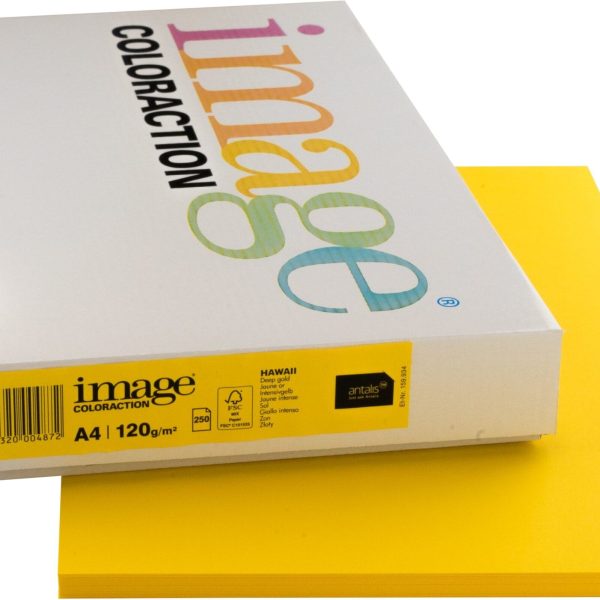 IMAGE COLORACTION Kopierpapier Hawaii A4 266653 120g, intensivgelb 250 Blatt