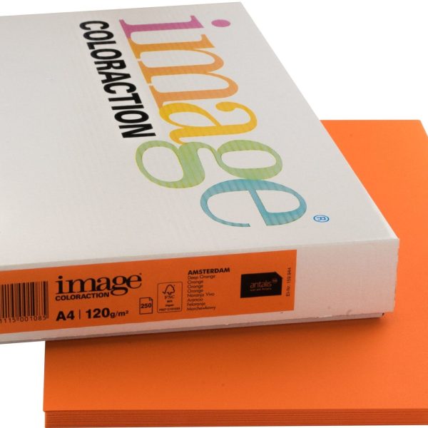 IMAGE COLORACTION Kopierpapier Amsterdam A4 266656 120g, orange 250 Blatt