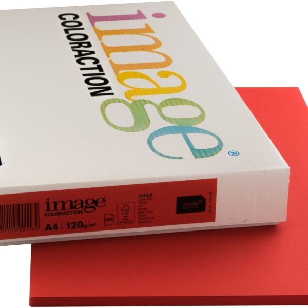 IMAGE COLORACTION Kopierpapier Chile A4 266710 rot, 120g 250 Blatt