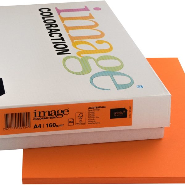 IMAGE COLORACTION Kopierpapier Amsterdam A4 266728 160g, orange 250 Blatt