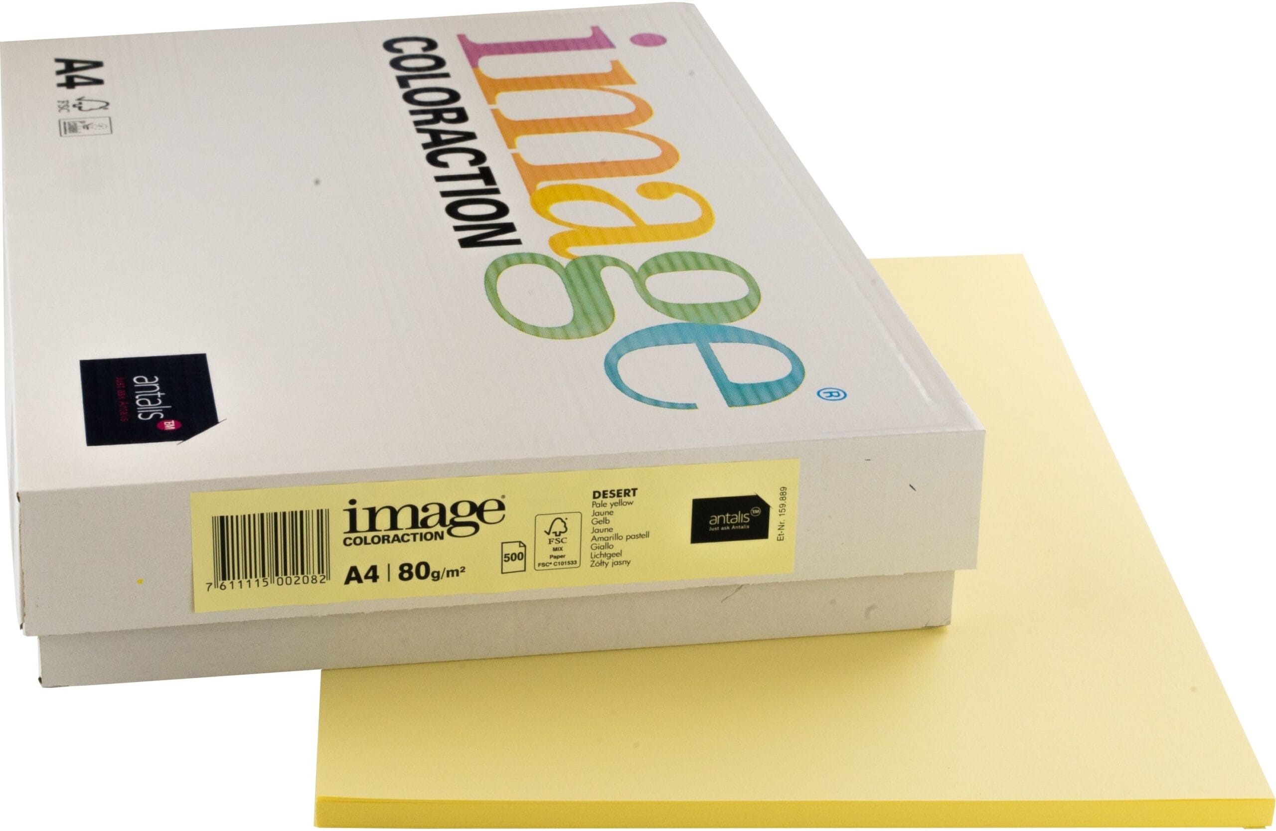 IMAGE-COLORACTION-274566-7611115002082 IMAGE COLORACTION Kopierpapier Desert A4 274566 80g, gelb 500 Blatt – Hochwertig & günstig bei ShopDeca