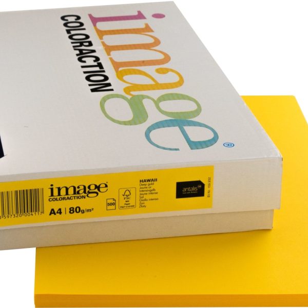 IMAGE COLORACTION Kopierpapier Hawaii A4 274569 80g intensivgelb 500 Blatt