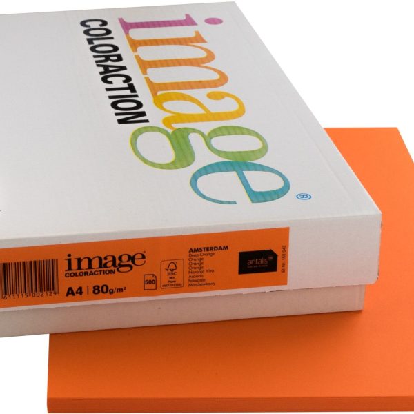 IMAGE COLORACTION Kopierpapier Amsterdam A4 274570 orange, 80g 500 Blatt