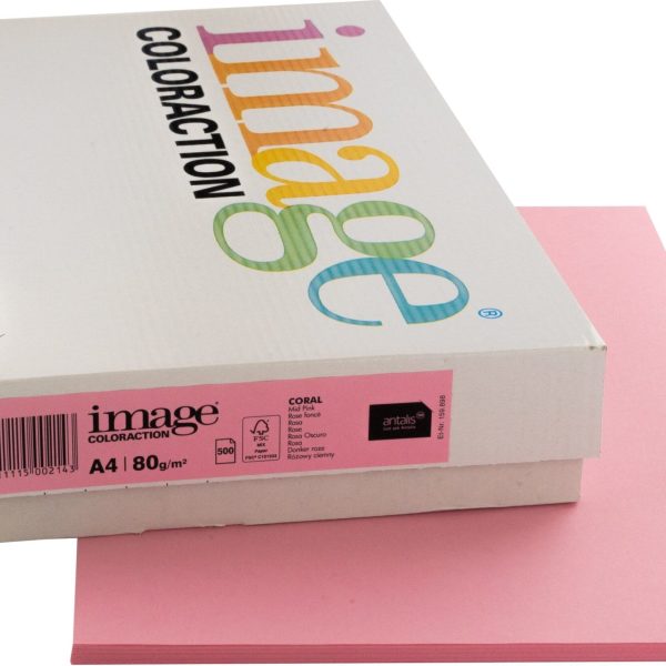 IMAGE COLORACTION Kopierpapier Coral A4 274572 80g, rosa 500 Blatt