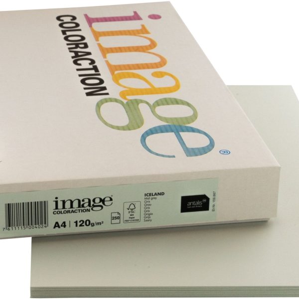 IMAGE COLORACTION Kopierpapier Iceland A4 291273 120g, grau 250 Blatt