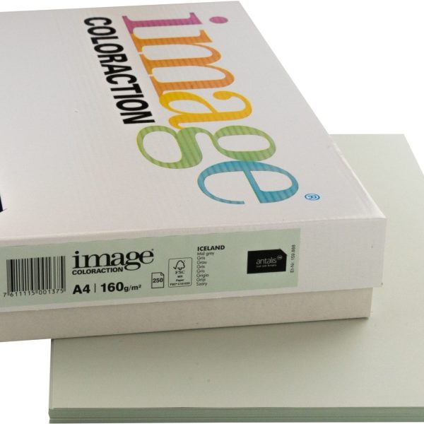 IMAGE COLORACTION Kopierpapier Iceland A4 291274 grau, 160g 250 Blatt