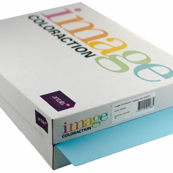 IMAGE COLORACTION Kopierpapier Iceberg A3 294352 80g, eisblau 500 Blatt
