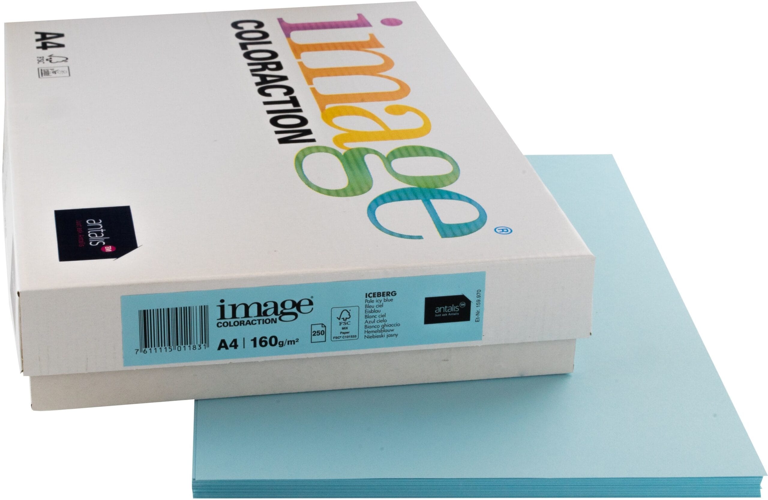 IMAGE-COLORACTION-294544-7611115011831 IMAGE COLORACTION Kopierpapier Iceberg A4 294544 eisblau, 160g 250 Blatt – Hochwertig & günstig bei ShopDeca