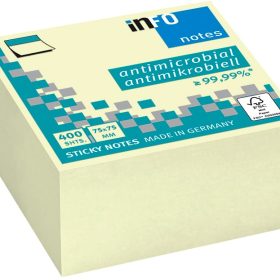 INFO Haftnotizen Cube 75x75mm 5120-01 antimikrobiell, gelb 400 Blatt