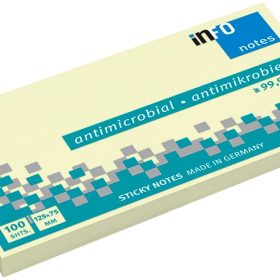 INFO Haftnotizen 75x125mm 5155-01 antimikrobiell, gelb 100 Blatt