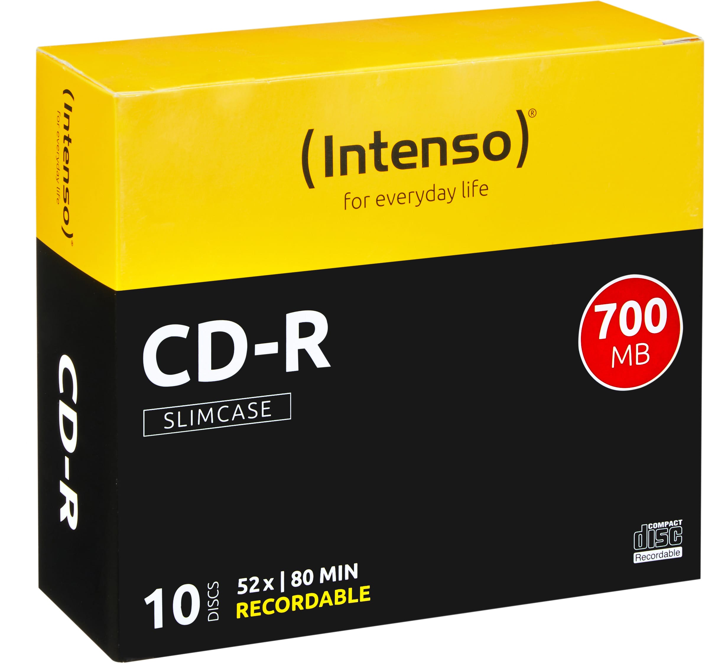 INTENSO-1001622-4034303001248 INTENSO CD-R Slim 80MIN/700MB 1001622 52X 10 Pcs – Bild 1